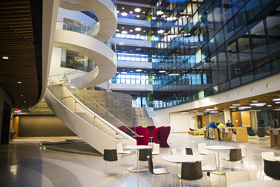 01/05/17 - BOSTON, MA. A general view inside of the Interdisciplinary Science & Engineering Complex (ISEC) building on Jan. 5, 2017. ...